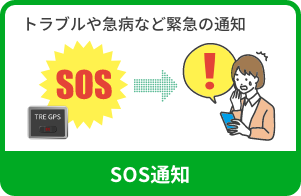 SOS通知　トラブルや急病など緊急の通知